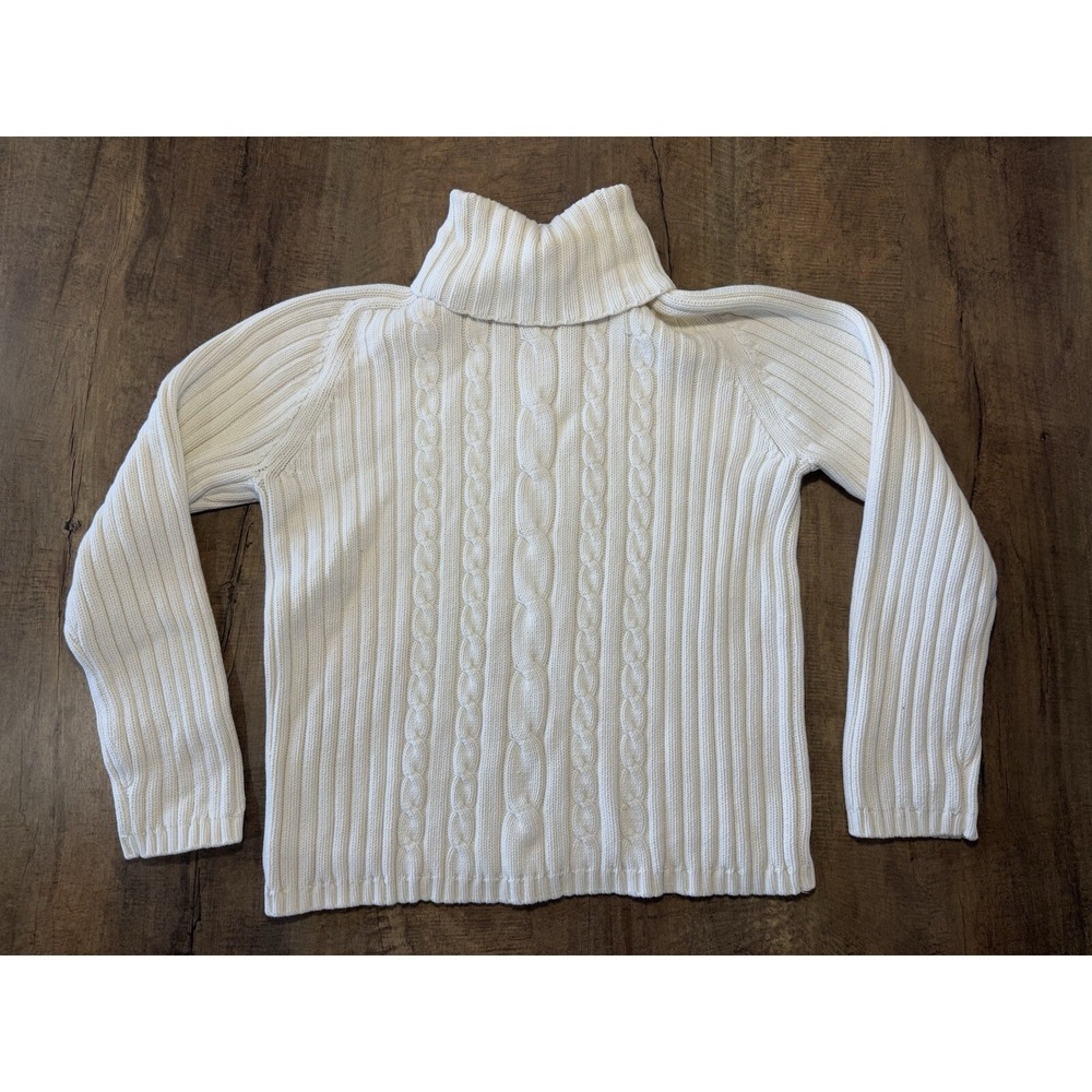 Vintage‎ Marsh Landing by Amanda Smith Turtleneck Sweater Sz Large 100%Cotton